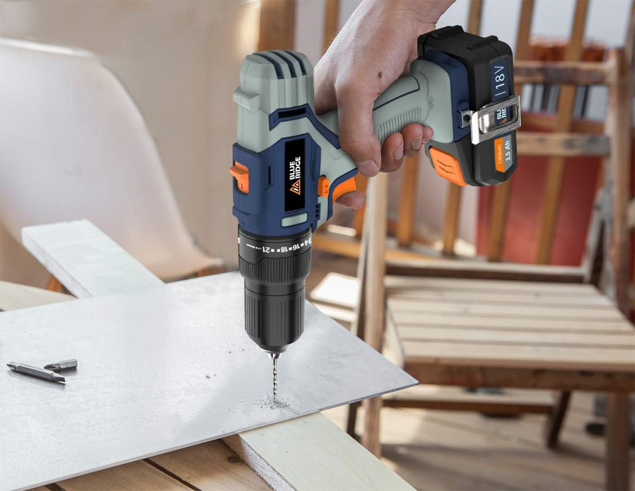 BLUE RIDGE Cordless Hammer Drill 20V Max - liquidation.store