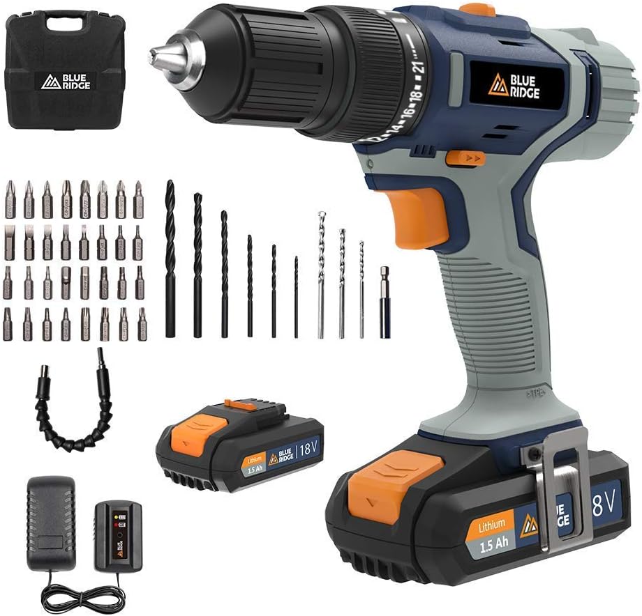 BLUE RIDGE Cordless Hammer Drill 20V Max - liquidation.store