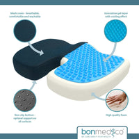 Thumbnail for Bonmedico Orthopaedic Gel Seat/Desk Cushion - Blue - liquidation.store