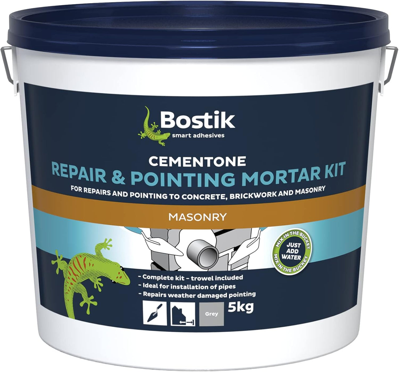 BOSTIK Cementone Grey Repair & pointing kit 5KG X5 - liquidation.store