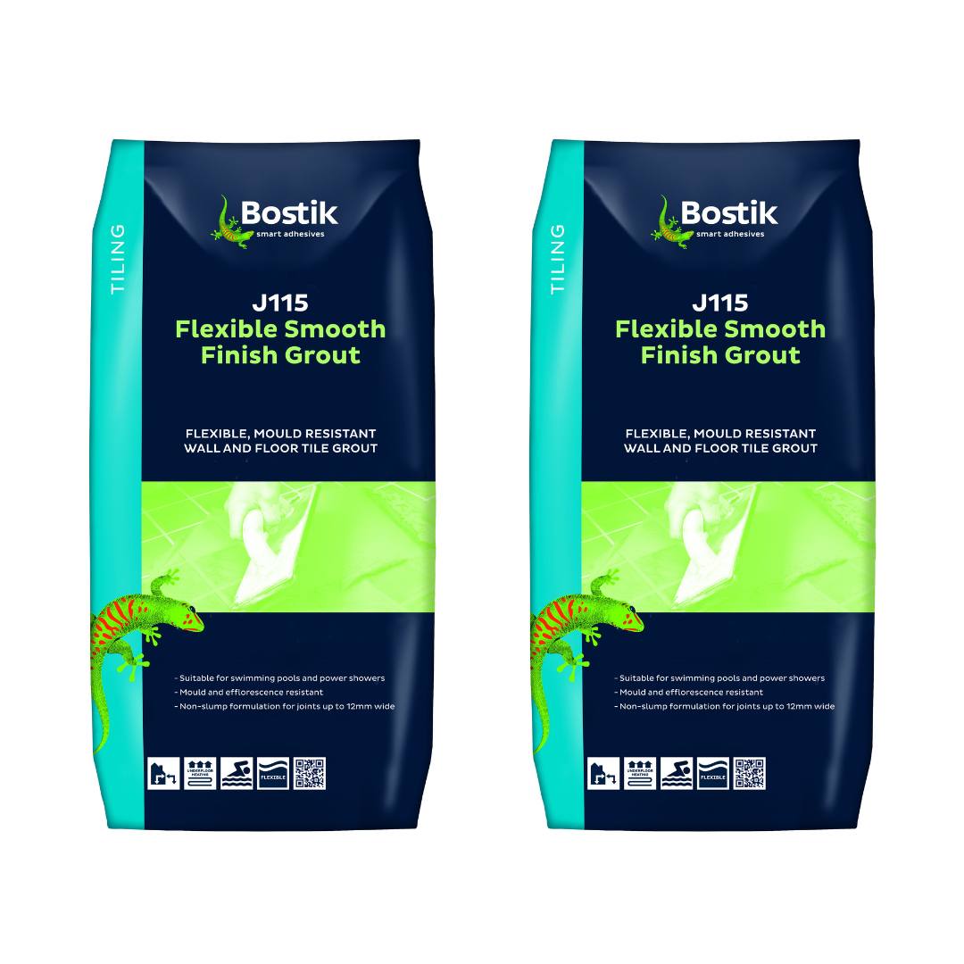 Bostik J115 Flexible Smooth Finish Grout - Graphite - 2 Pack (10KG) - liquidation.store