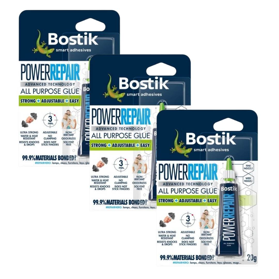 BOSTIK Power Repair Adhesive 20G - 3 Pack - liquidation.store