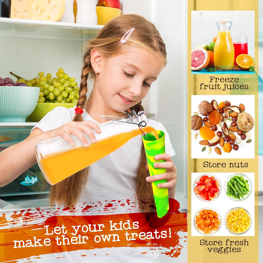 BRAMBLE 10 Premium Silicone Ice Lolly Moulds BPA Free - liquidation.store