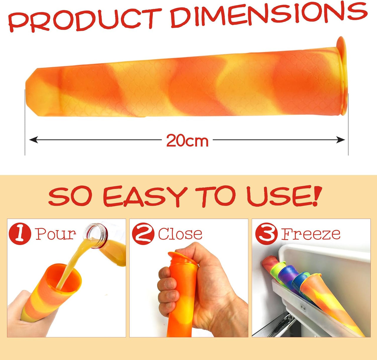 BRAMBLE 10 Premium Silicone Ice Lolly Moulds BPA Free - liquidation.store