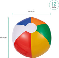Bramble - 12 Inflatable Beach Pool Balls With Pump - liquidation.store