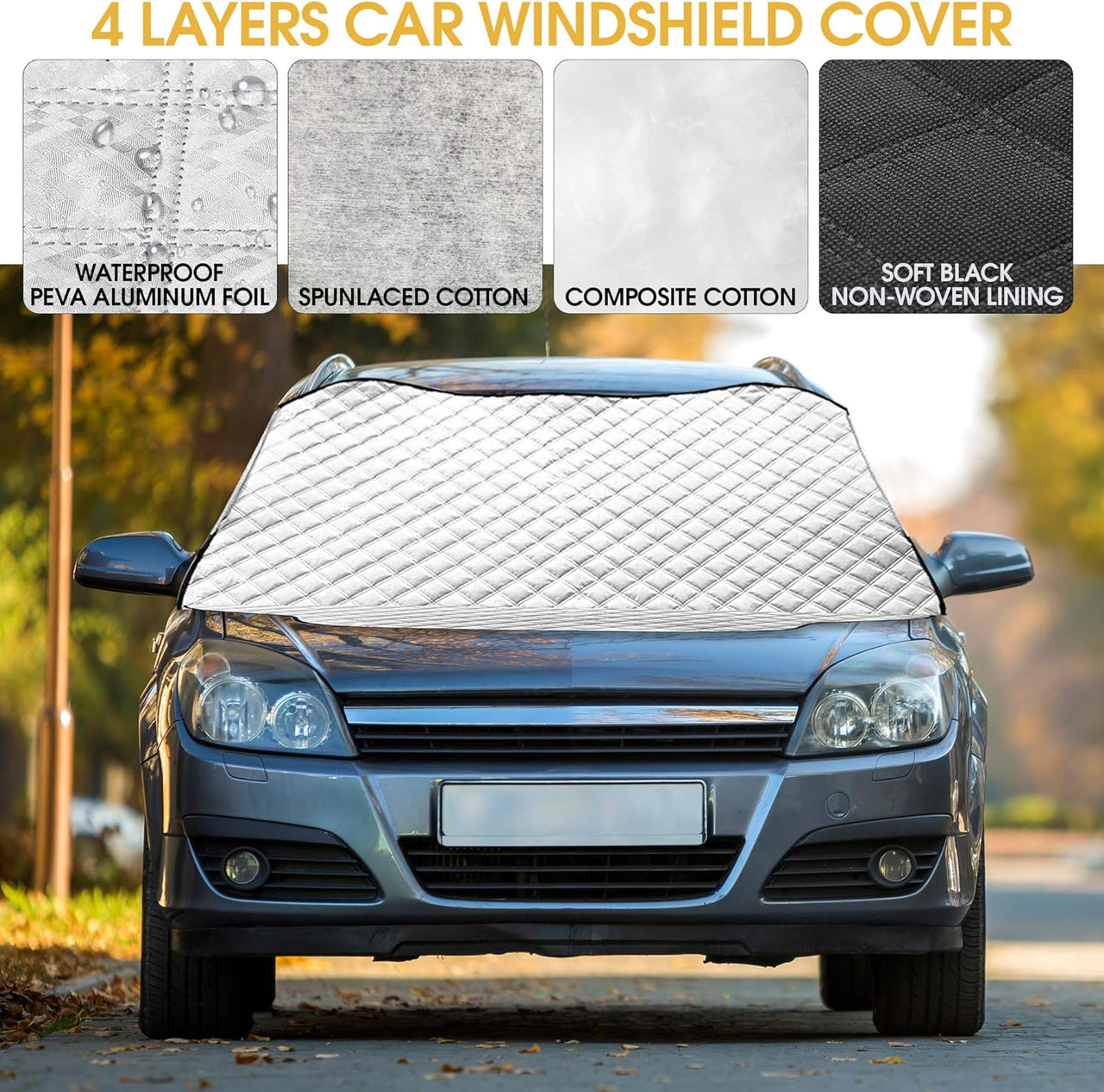 BRAMBLE Car Windscreen Sun Shade - 150 x 120cm - liquidation.store
