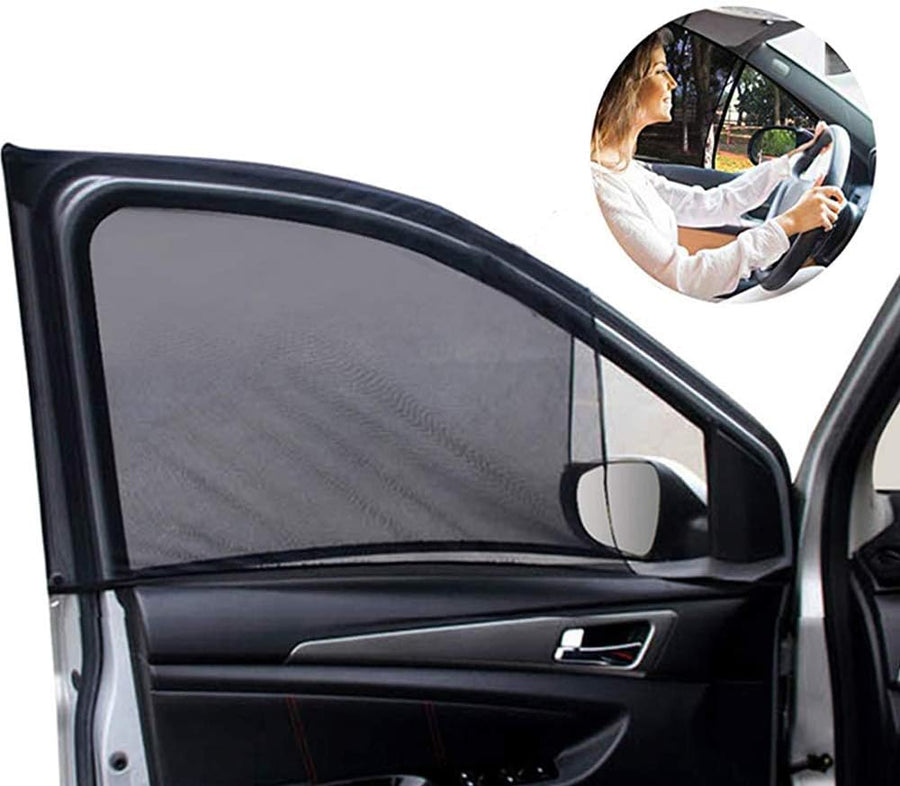 Breathable Universal Front Car Window SunShade - 2 Pack - liquidation.store