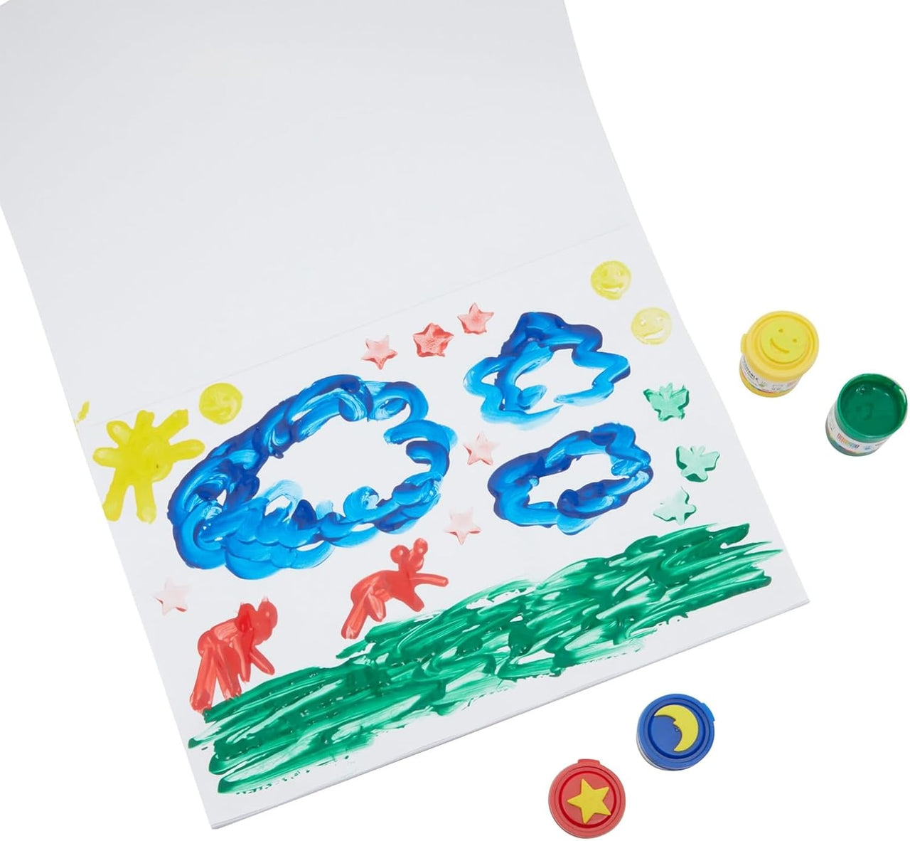 Bright Creations Finger Paint Pad for Kids - 50 Sheets - liquidation.store