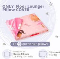 Butterfly Craze Floor Pillow Case, Mattress Bed Lounger Cover - Black/White - liquidation.store