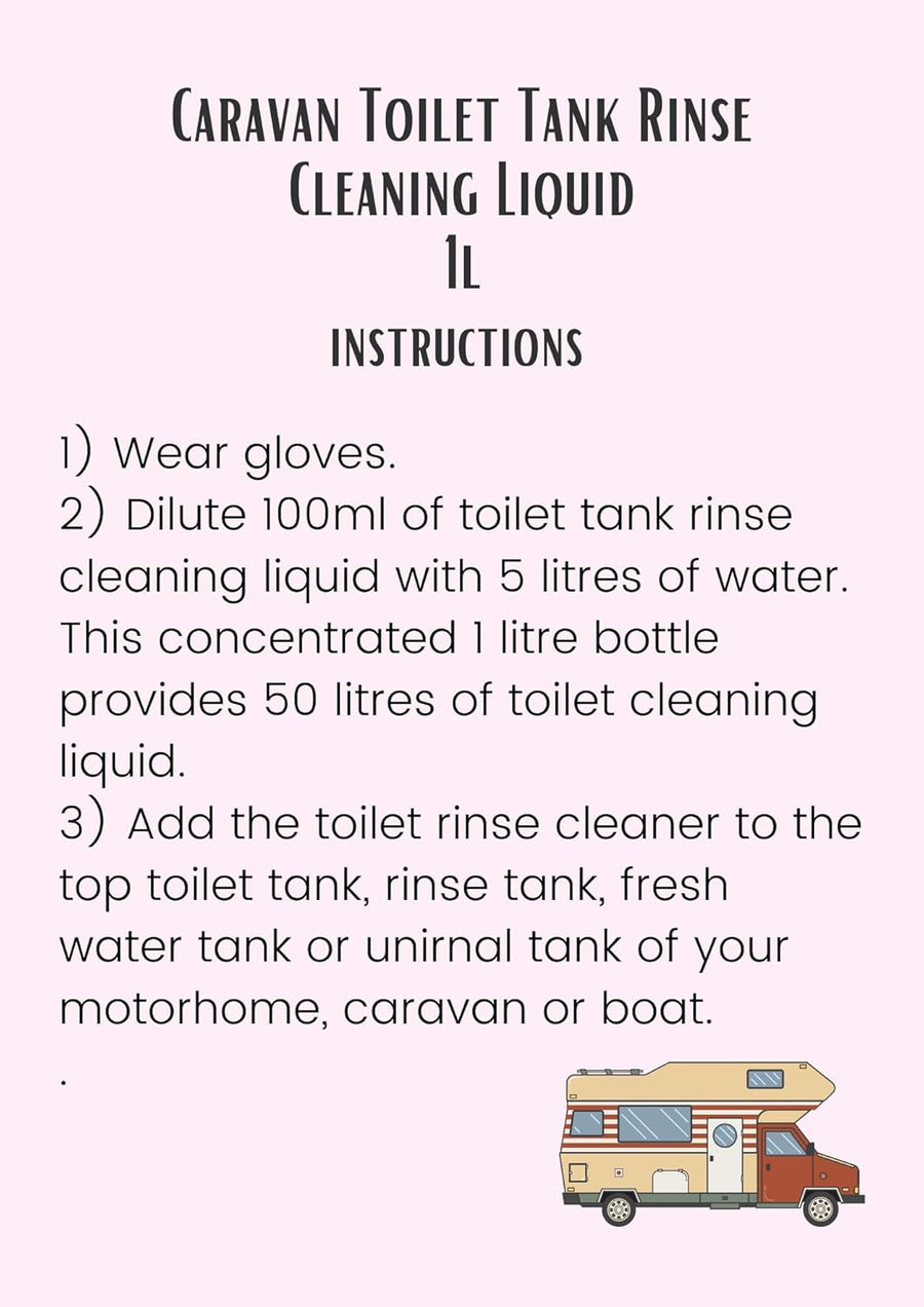 Caravan Toilet Tank Rinse Cleaning Liquid Chemicals 1L X 12 - liquidation.store