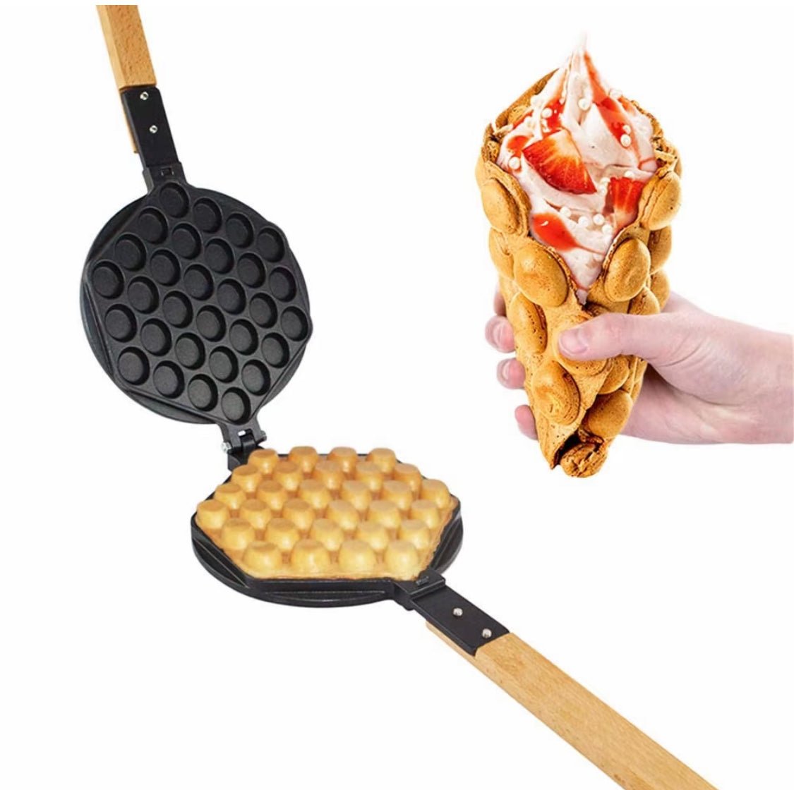 Cast Iron Bubble Waffle Maker - liquidation.store