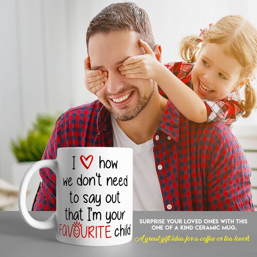 Ceramic Funny Quote Mug with Favourite Child Design 312m - liquidation.store