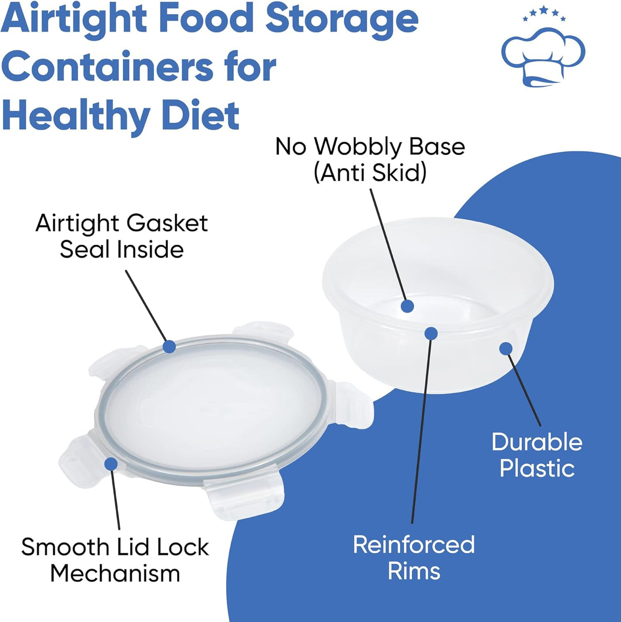 Chef's Path 16 Piece Set of Storage Boxes BPA Free – Labels & 1 Chalk Marker - liquidation.store