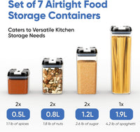Thumbnail for Chef's Path Airtight Food Storage Container Set - 7 Piece (With Labels & Marker) - liquidation.store