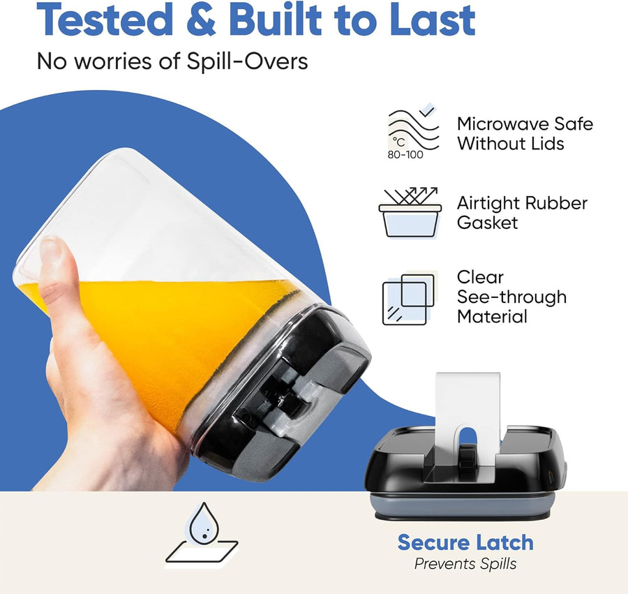 Chef's Path Airtight Food Storage Container Set - 7 Piece (With Labels & Marker) - liquidation.store