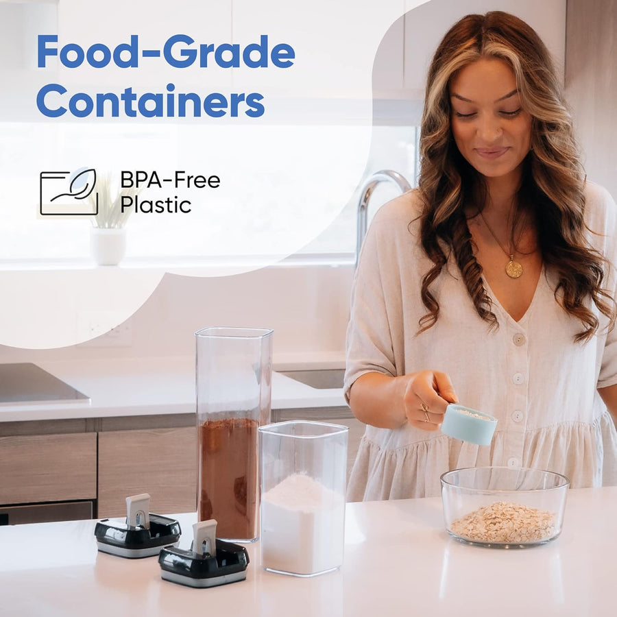 Chef's Path Airtight Food Storage Container Set - 7 Piece (With Labels & Marker) - liquidation.store