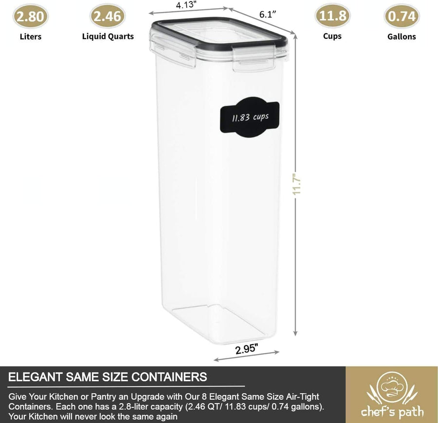 Chef's Path Kitchen Storage Box - Set of 8 (BPA Free 2.8L) - liquidation.store
