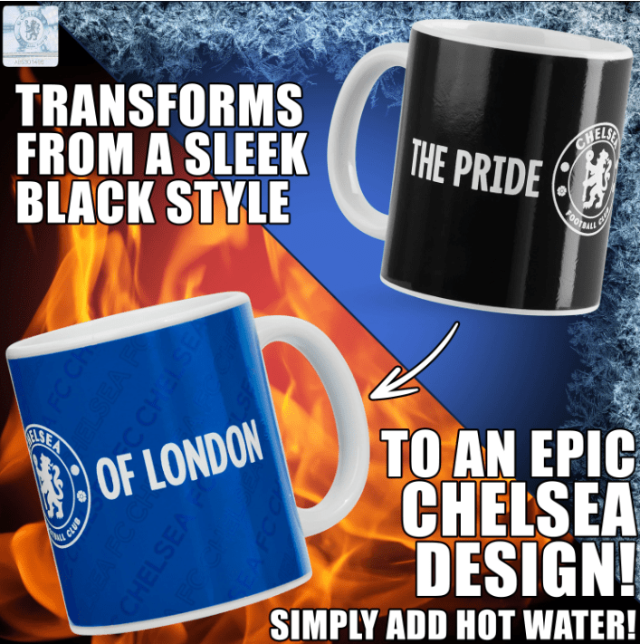 Chelsea F.C. Coffee Mug, 320ml Ceramic Heat Colour Changing Mug - liquidation.store