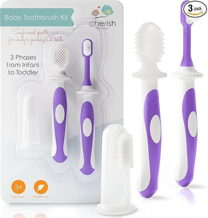 Cherish Baby Care Toddler Toothbrush 0-2 Years - Purple - liquidation.store
