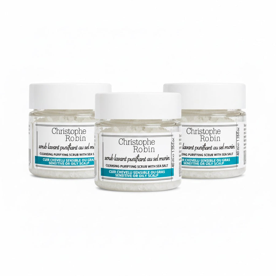 Christophe Robin Cleansing Purifying Scrub with Sea Salt 40ml X 3 - liquidation.store