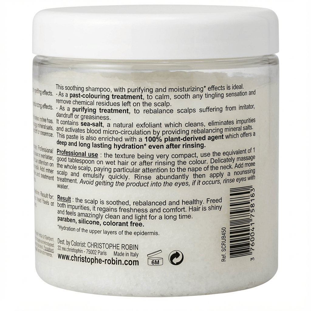 Christophe Robin Cleansing Purifying Scrub With Sea Salt - 450ml - liquidation.store