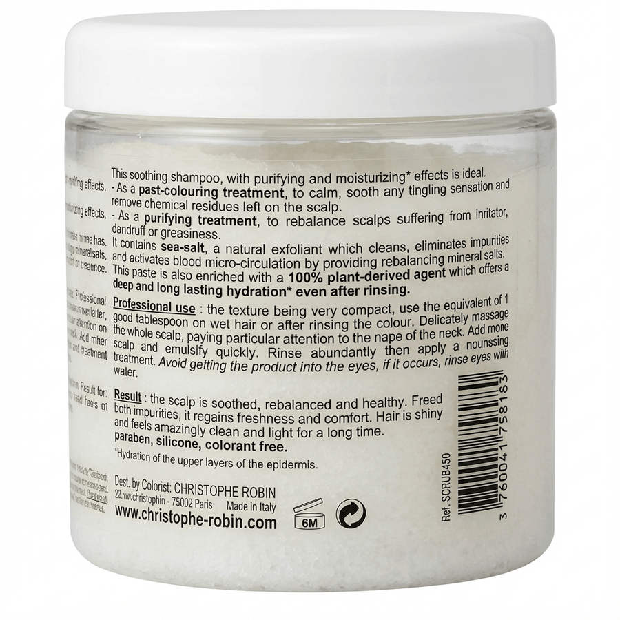 Christophe Robin Cleansing Purifying Scrub With Sea Salt - 450ml - liquidation.store