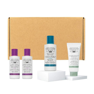 Christophe Robin Complete Mini Hair Ritual Gift Box (Purify, Hydrate & Define) - liquidation.store