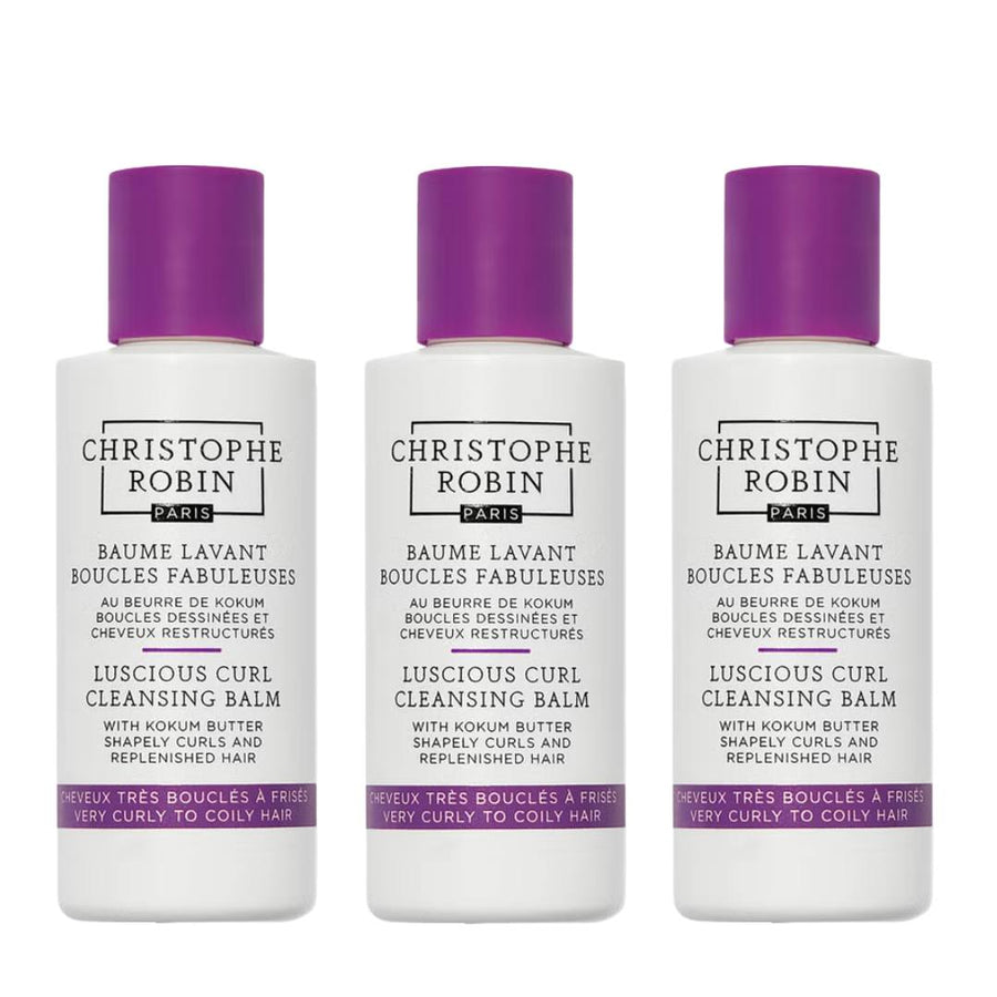 Christophe Robin Luscious Curl Cleansing Balm with Kokum Butter - 75ml X3 - liquidation.store