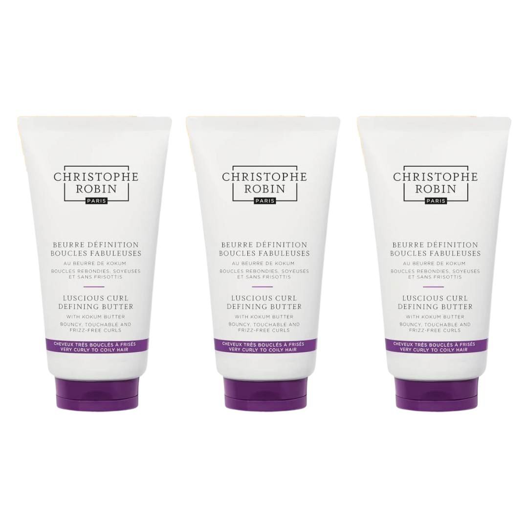 Christophe Robin Luscious Hair Curl Defining Butter 150ml - 3 Pack - liquidation.store