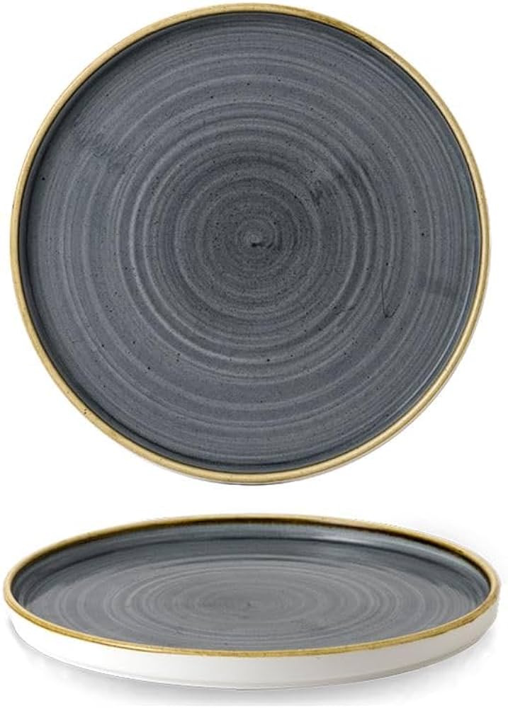 Churchill Stonecast Blueberry Chefs' Walled Plate 8.25" / 21cm (6 pack) - liquidation.store