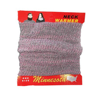 Thumbnail for Classic Rib Knit Multi - layered Neck Warmers Snood - Pink & Grey (One Size) - liquidation.store