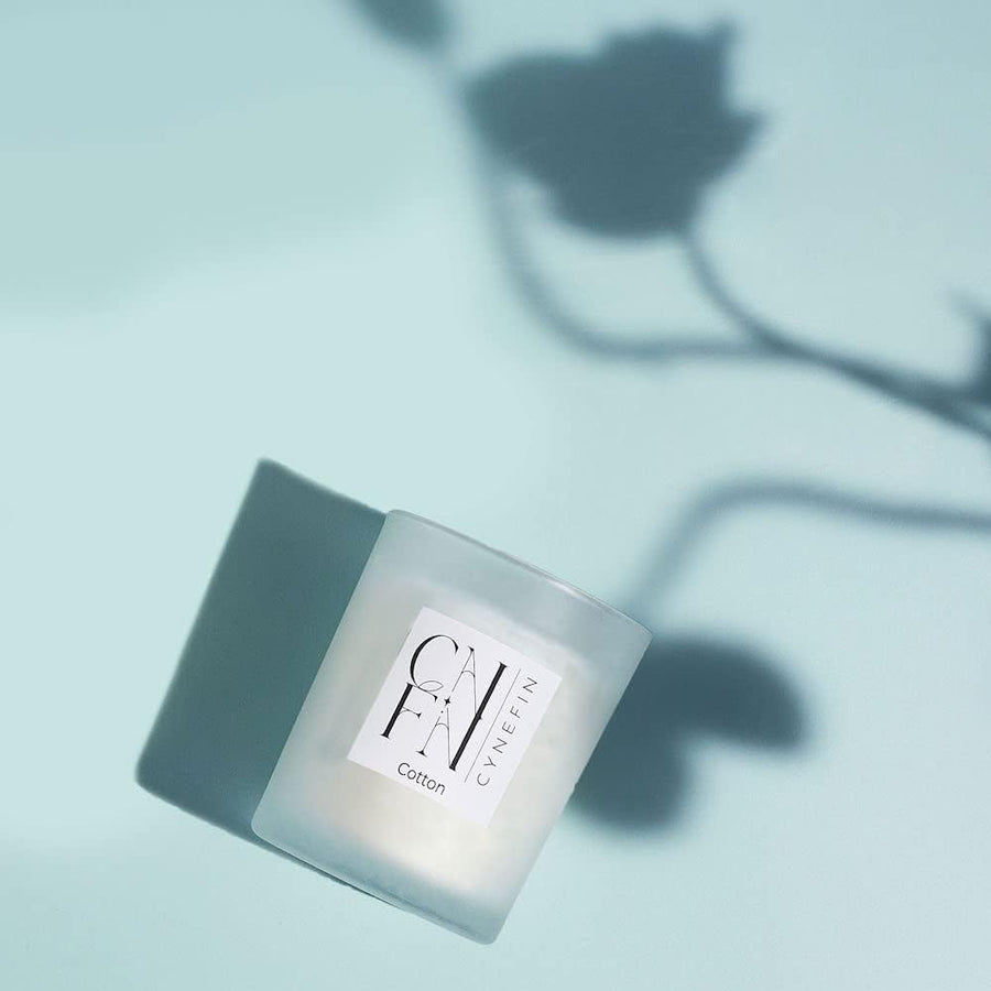 CNFN Fresh Linen Cotton Scented Candle - 100% Coconut Wax - 40hrs burning - liquidation.store