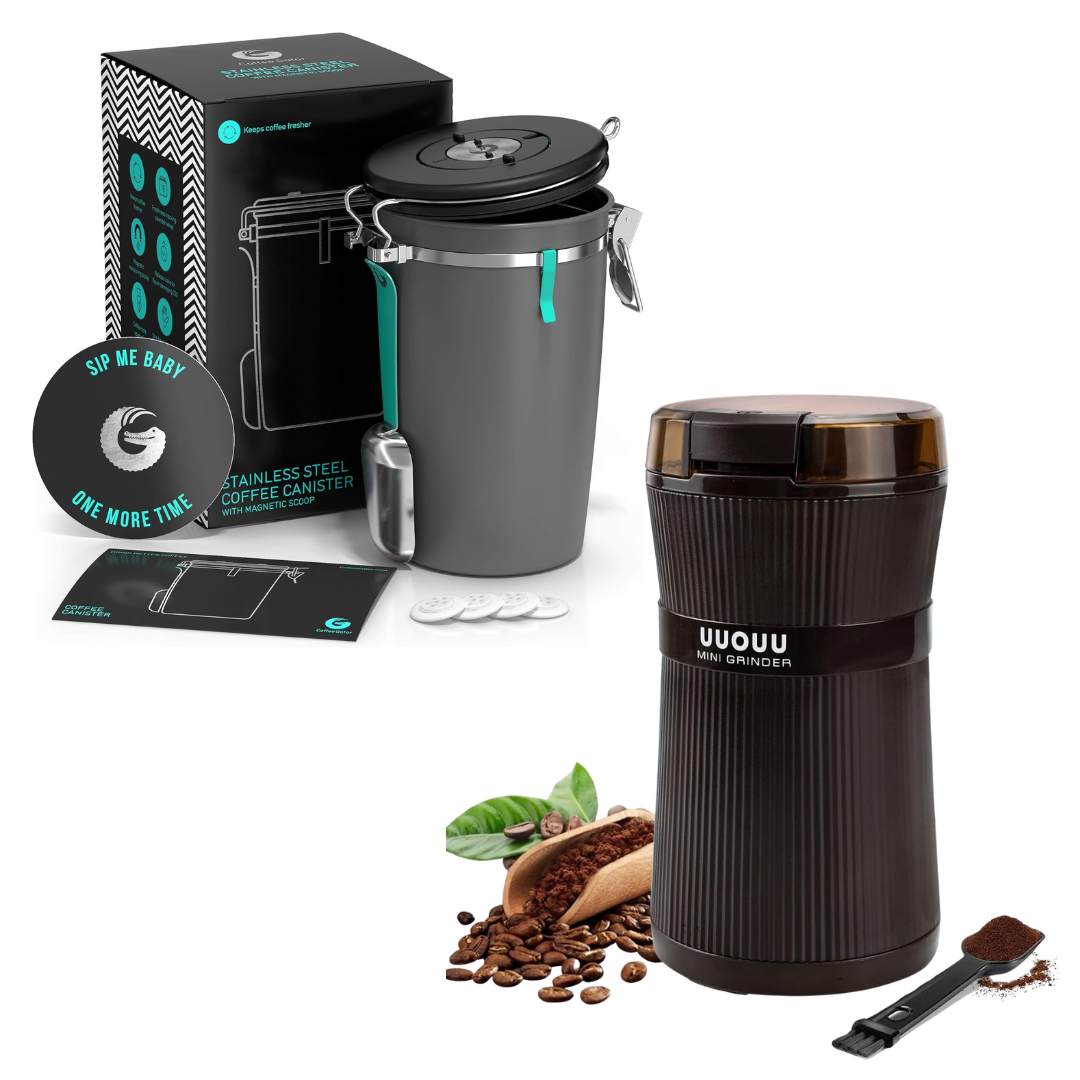 Coffee Canister & Grinder Duo - liquidation.store