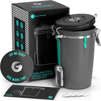 Thumbnail for Coffee Gator Specialist Grey Coffee Storage Cannister - large - liquidation.store