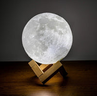 Thumbnail for Colour Changing LED Moon Lamp On Wooden Stand - 7 Colours - liquidation.store