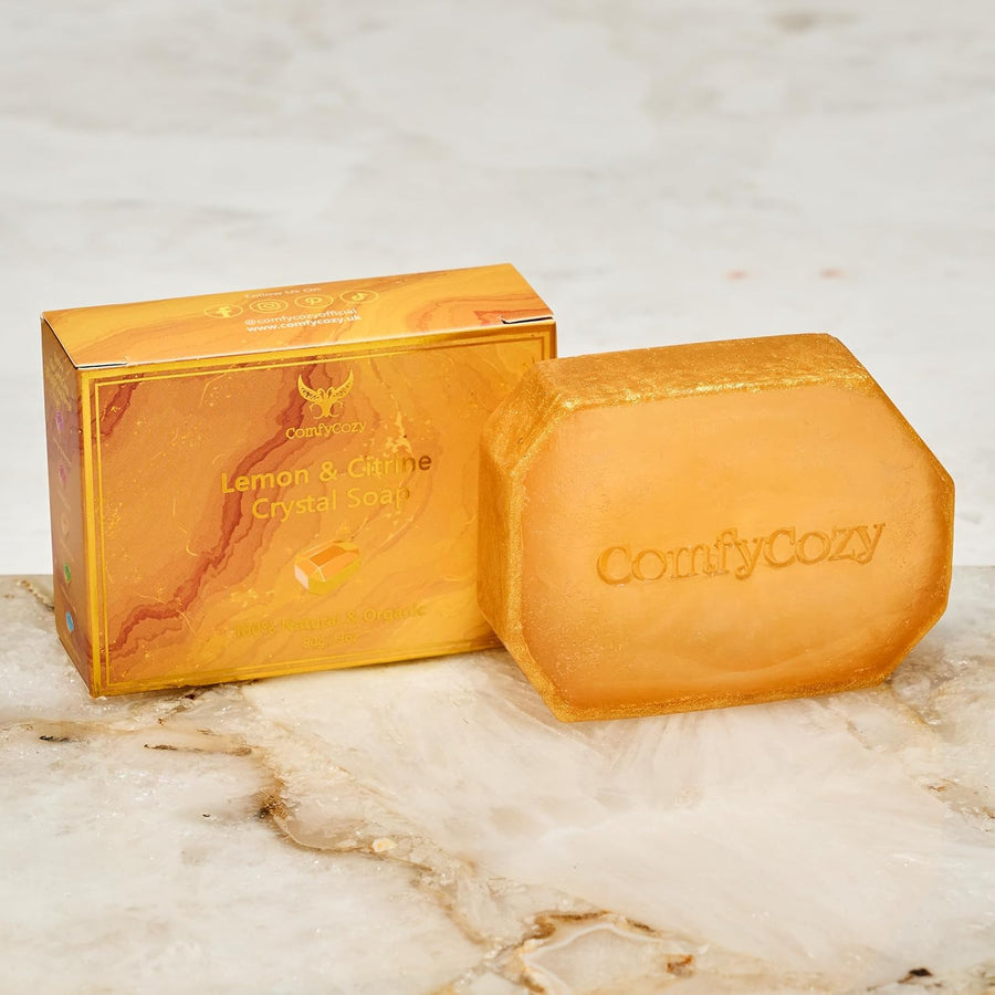 ComfyCozy Crystal Soap | Natural Hand & Body Wash - Lemon & Citrine - liquidation.store
