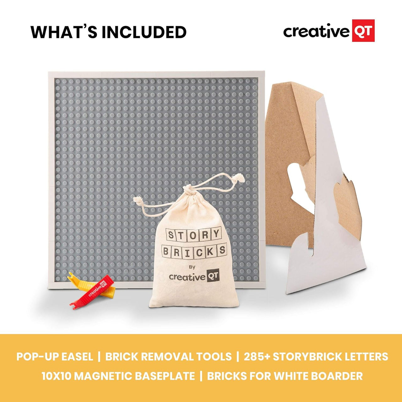 Creative QT Brick Building Letter Board - Over 285 StoryBricks Letters & Symbols - liquidation.store