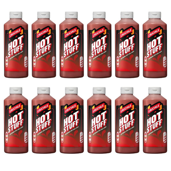 Crucials Hot Stuff Hot Chilli Sauce 500ml X 12 - liquidation.store