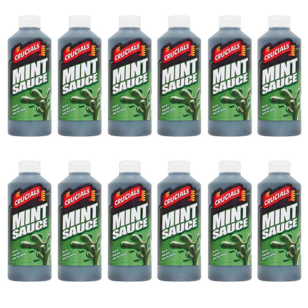 Crucials Mint Sauce - 500ml x 12 - liquidation.store