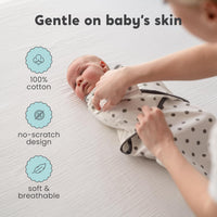 Cuddlebug Adjustable Baby Swaddle Blanket & Wrap (Spots & Stripes), Pack of 3 (Small/Medium 0-3 Months Old) - liquidation.store