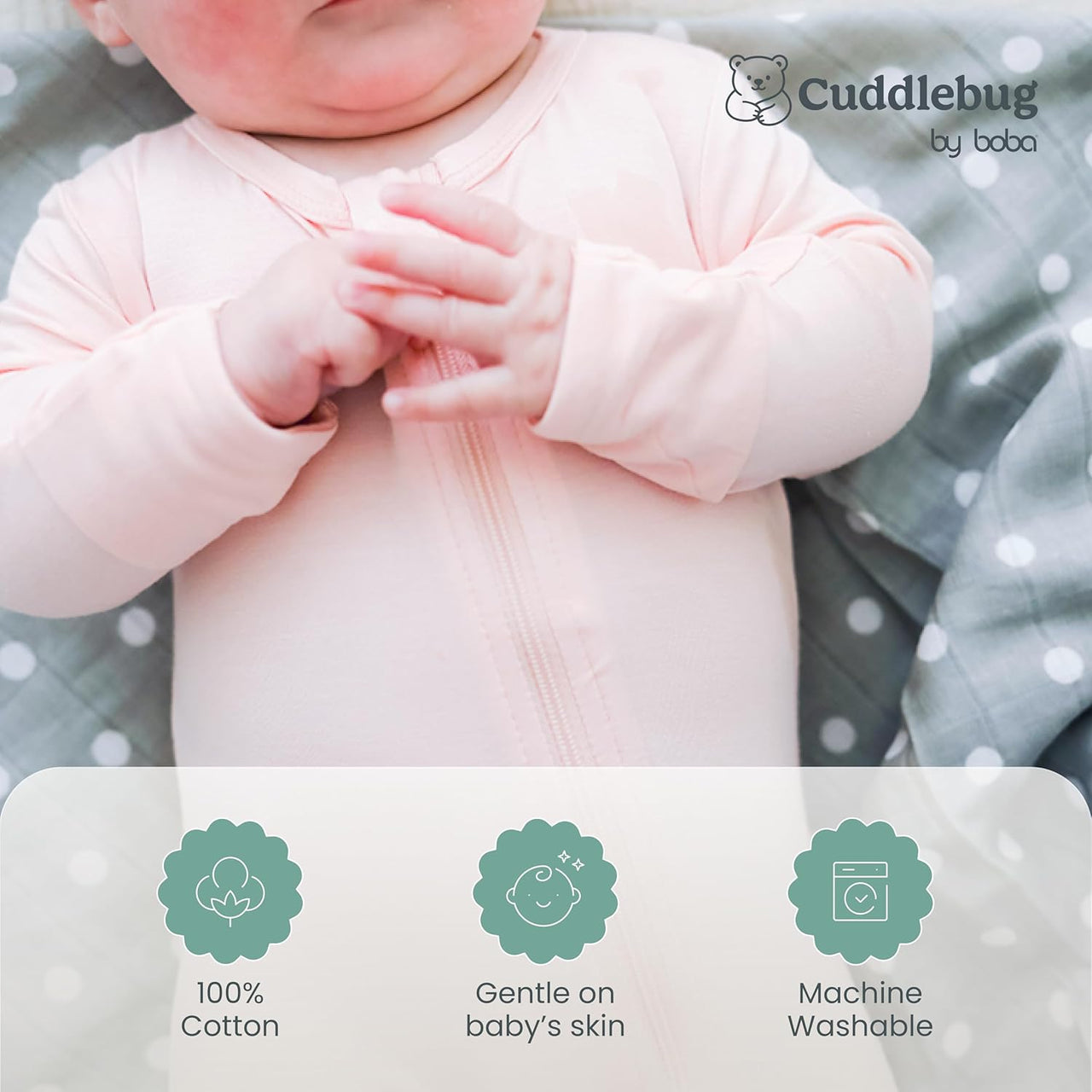 CuddleBug Muslin Squares Baby Swaddle Blankets - Spots n' Stripes (4-Pack) - liquidation.store