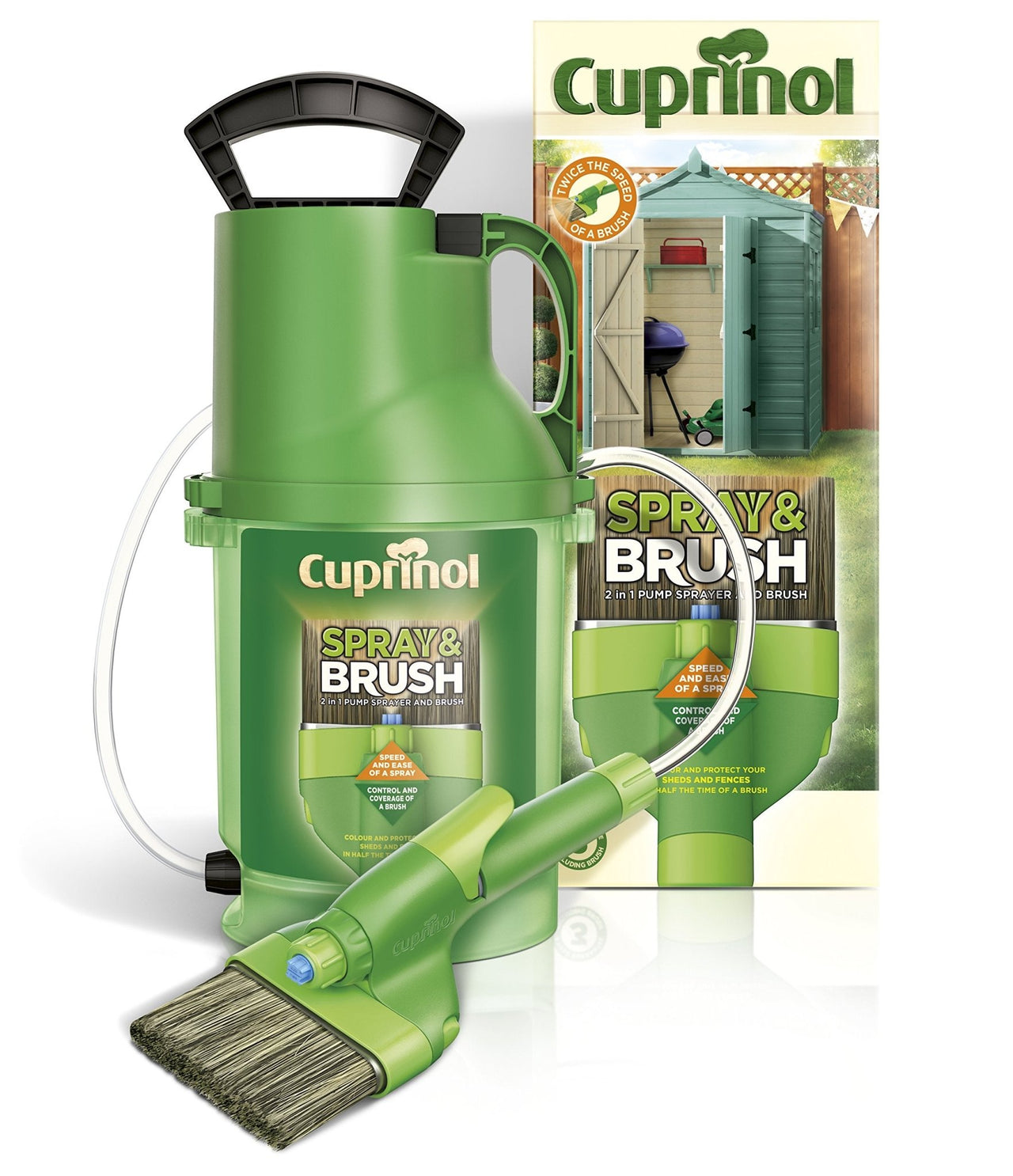 Cuprinol 2-in-1 Spray & Brush - Shed & Fence Paint Sprayer - liquidation.store