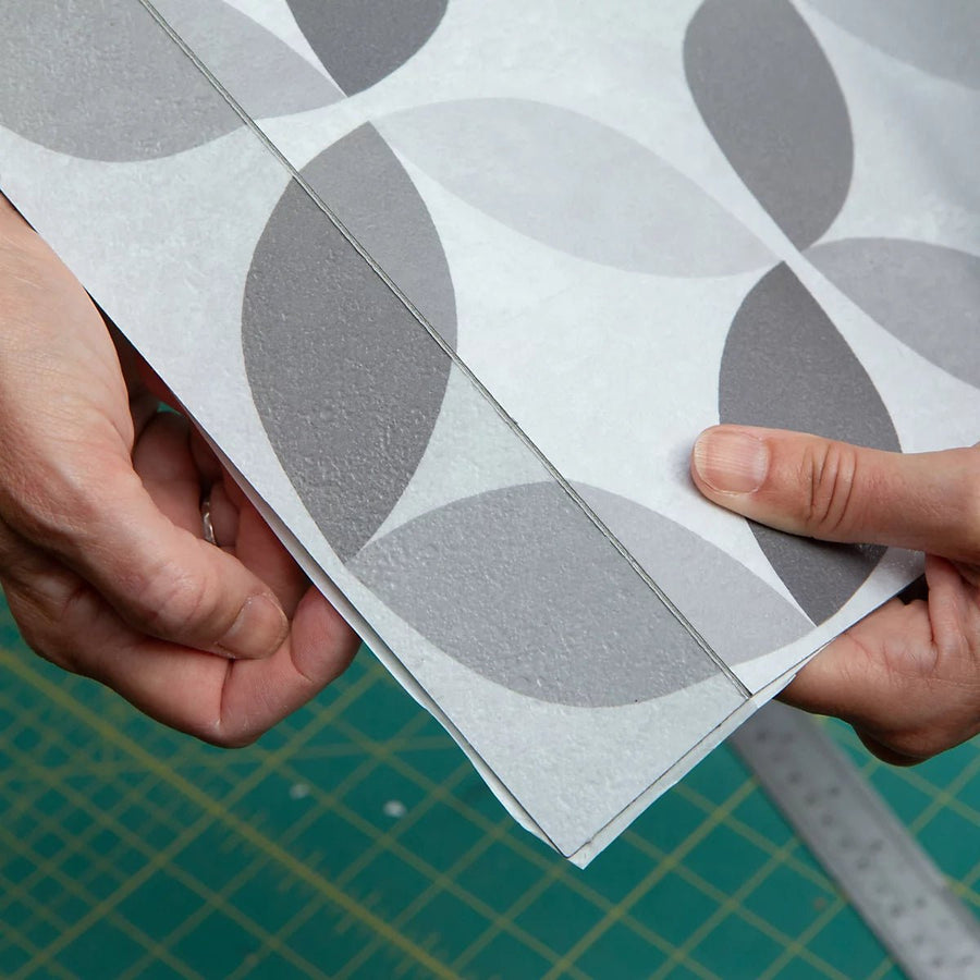 D - C - Fix Grey & White Geometric Tile effect Self - adhesive Vinyl tile - 1.2m² (11 Tiles) - liquidation.store