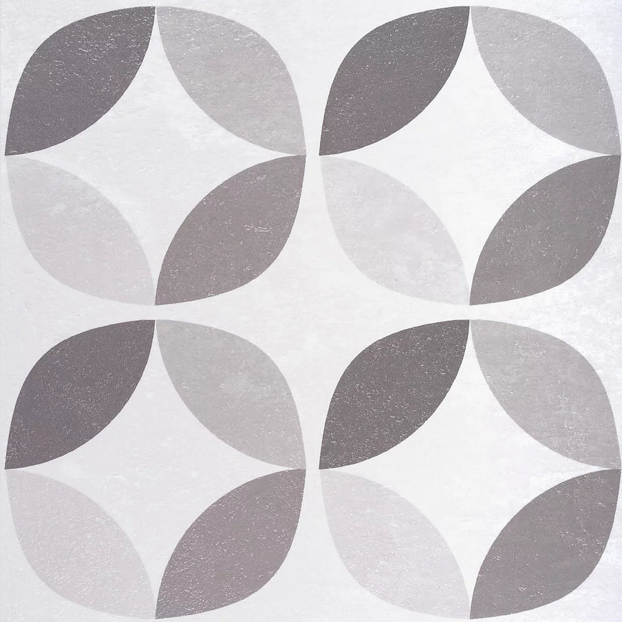 D - C - Fix Grey & White Geometric Tile effect Self - adhesive Vinyl tile - 1.2m² (11 Tiles) - liquidation.store