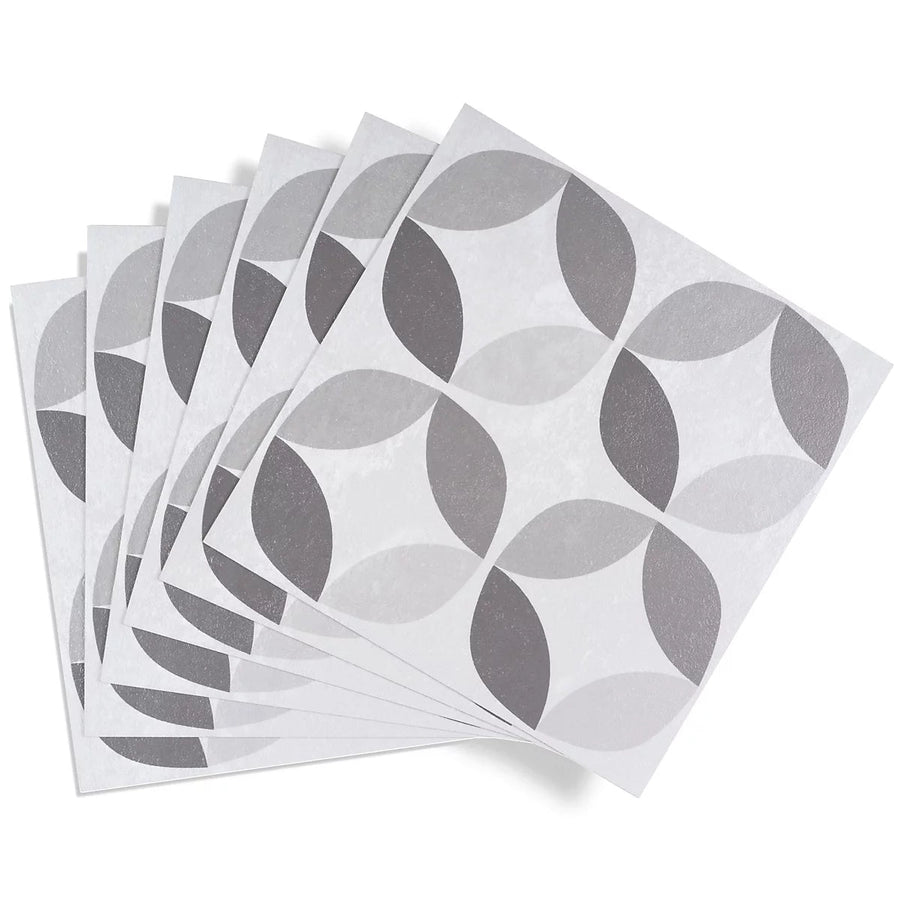 D - C - Fix Grey & White Geometric Tile effect Self - adhesive Vinyl tile - 1.2m² (11 Tiles) - liquidation.store