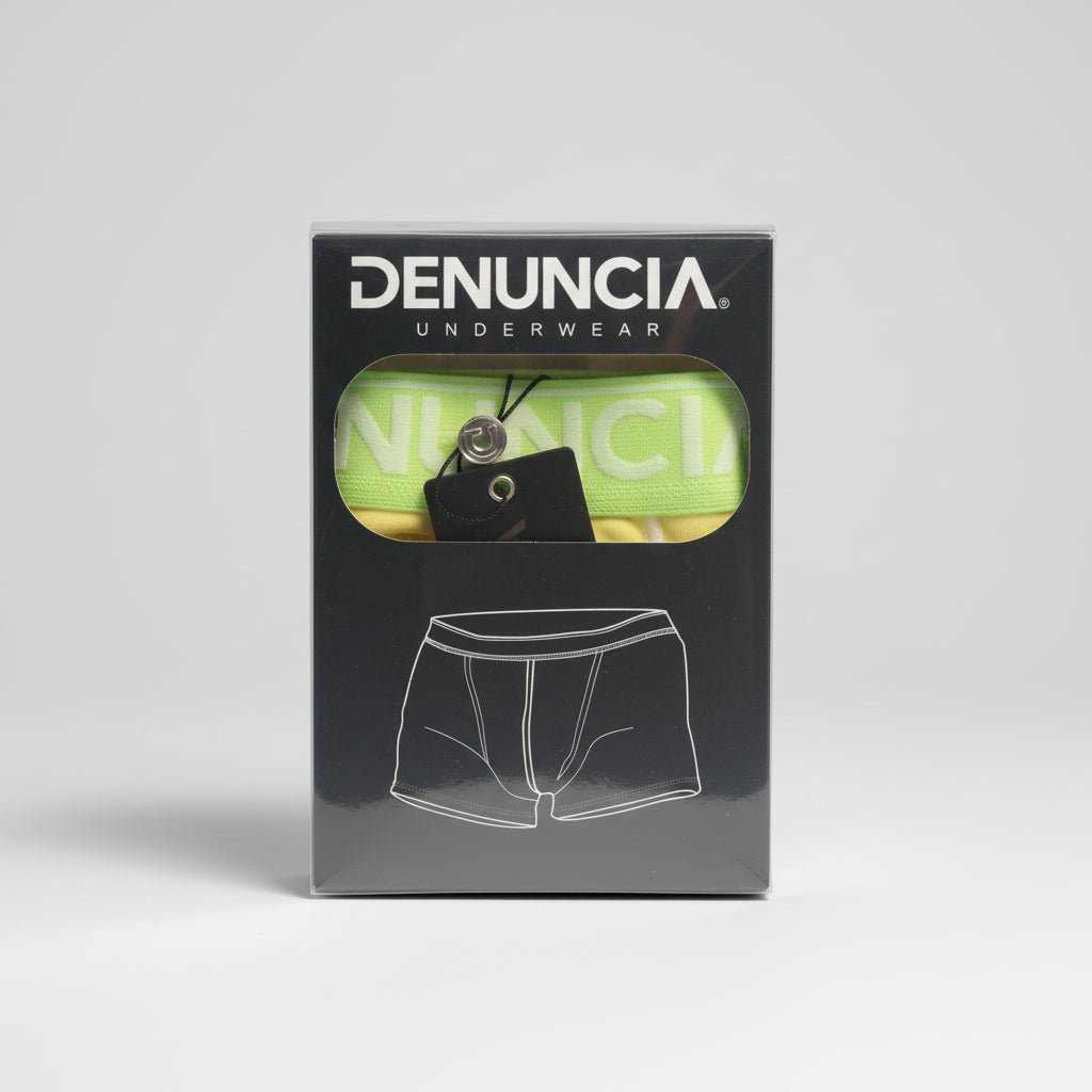 Denuncia Cotton Blend Men's Boxer Briefs Yellow - Medium - liquidation.store