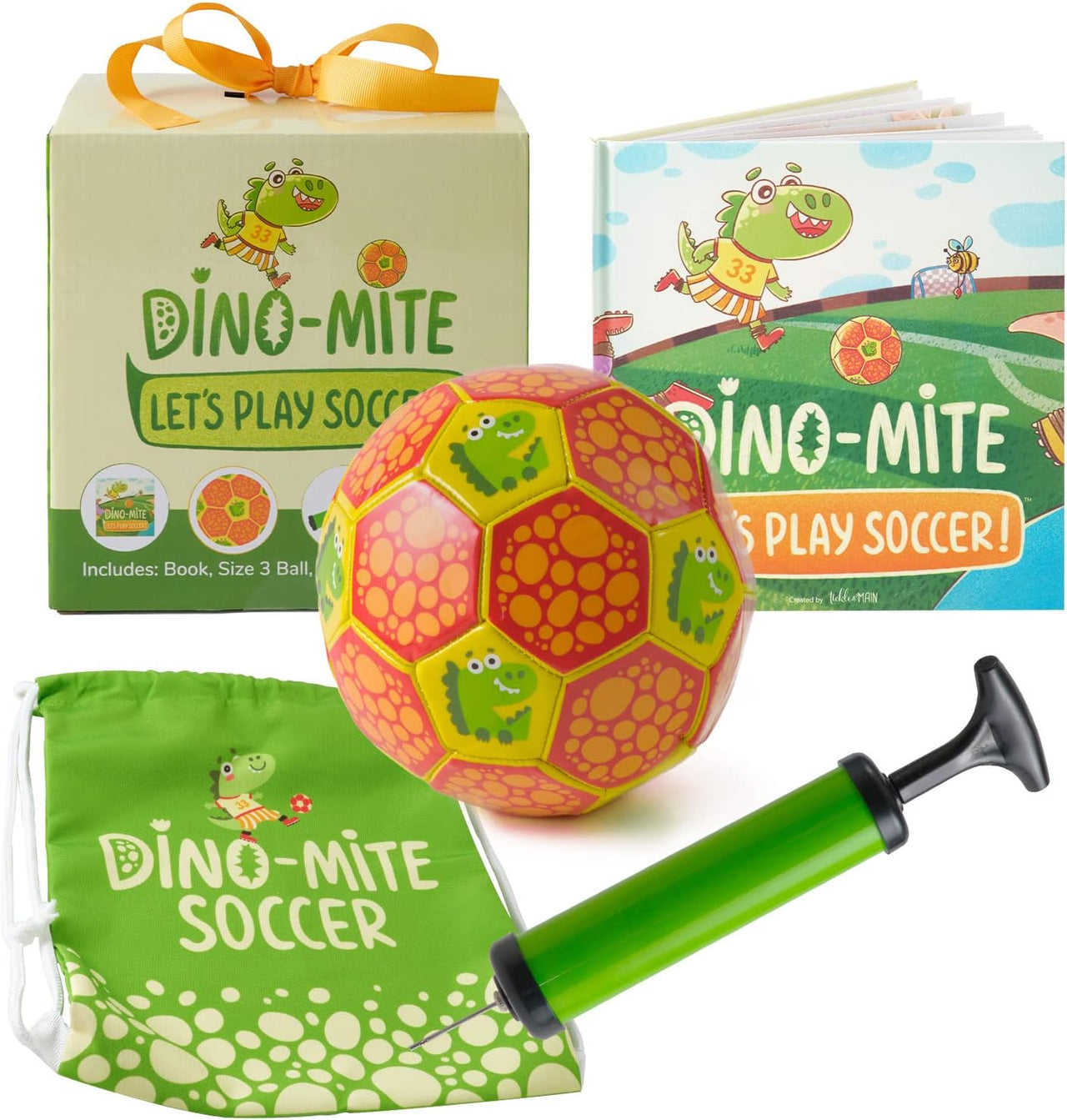 Dino - Mite - Let’s Play Soccer Gift Set - Book, Ball. Pump, Bag inc - liquidation.store