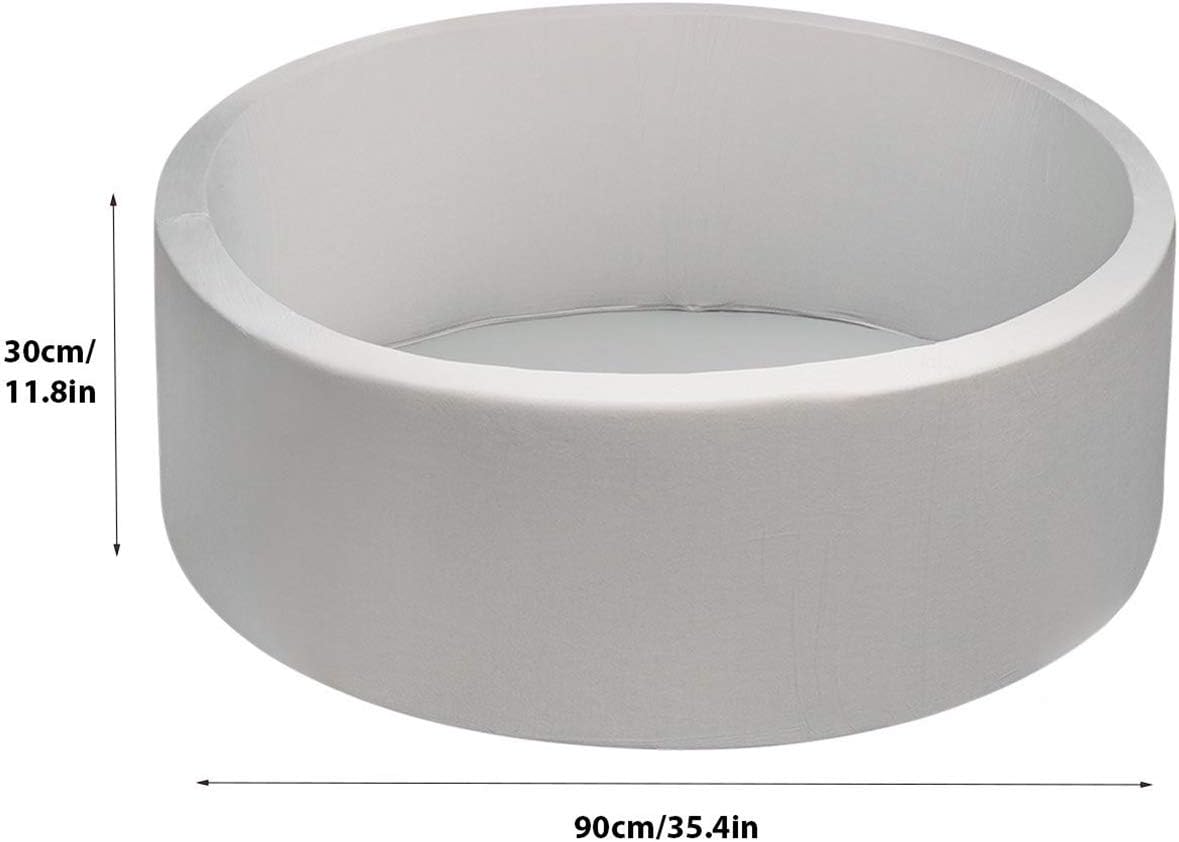 DIVCHI Kids Foam Ball Pit for Children/Toddlers - 90x30cm (Grey) - liquidation.store