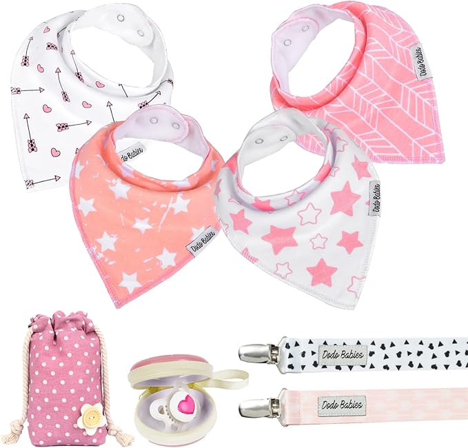 Dodo Babies Baby Bandana Drool Bibs For Girls - liquidation.store