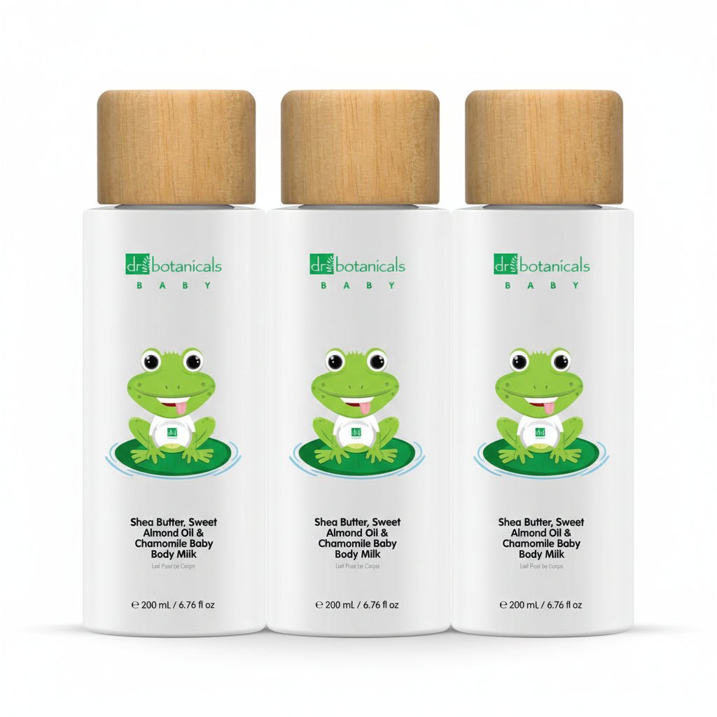 Dr Botanical Sweet Almond Oil & Chamomile Baby Body Milk 200ml x3 - liquidation.store